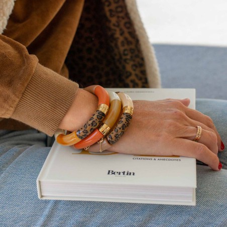 Bracelet Pipoca – Bijou résine ou acrylique & acier doré à l\'or fin – Parabaya