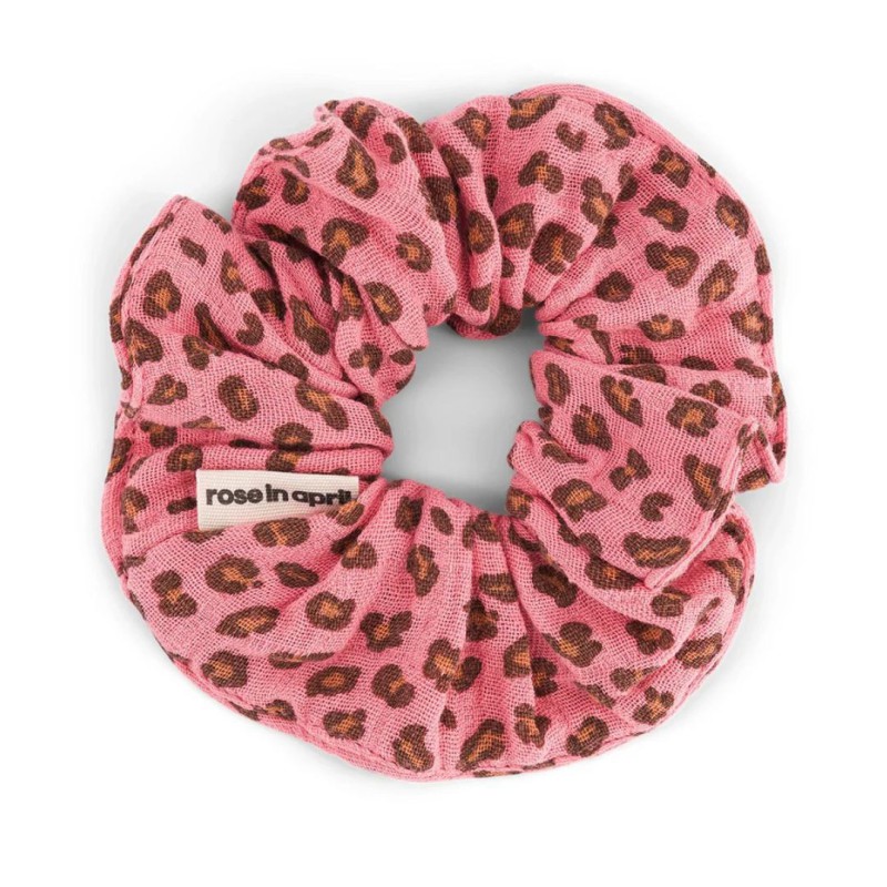 Chouchou Rose in April – Scrunchie coton OEKO‑TEX, made in Portugal 