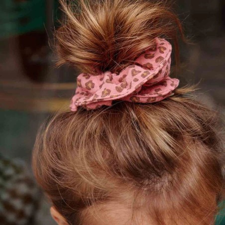 Chouchou Rose in April – Scrunchie coton OEKO‑TEX, made in Portugal 