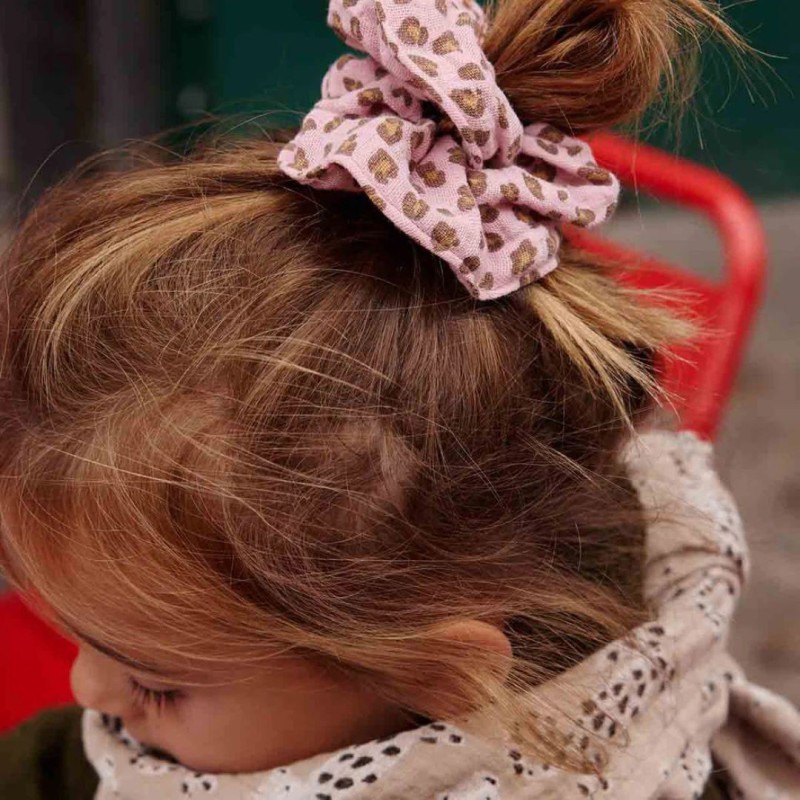 Chouchou Rose in April – Scrunchie coton OEKO‑TEX, made in Portugal