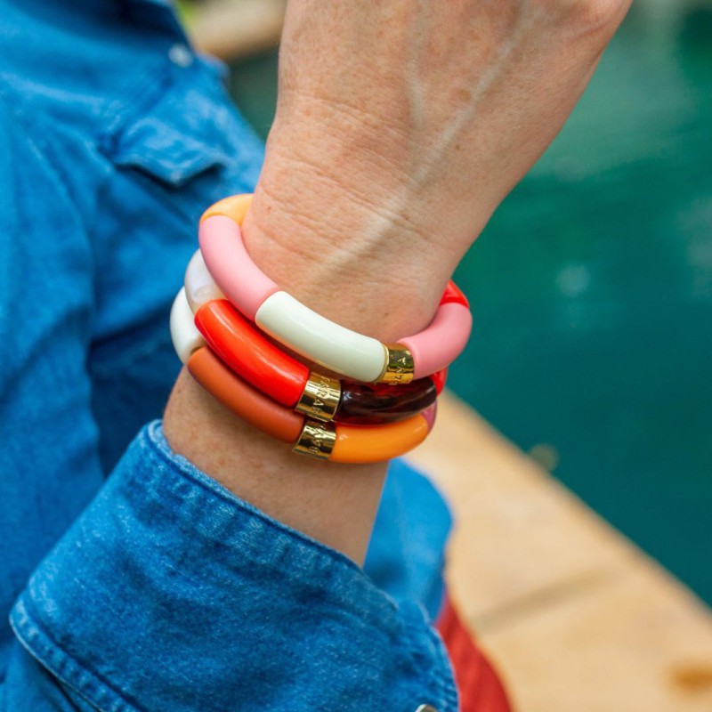 Bracelet Pipoca – Bijou résine ou acrylique & acier doré à l'or fin – Parabaya | Lucie in the R