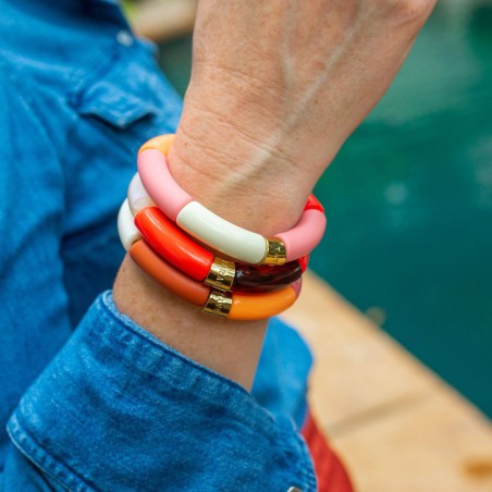 Bracelet Pipoca – Bijou résine ou acrylique & acier doré à l'or fin – Parabaya | Lucie in the R