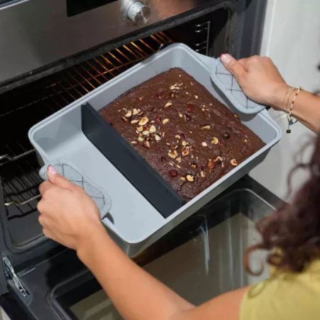 L’Incroyable Plat à Four Ajustable Cookut – Gris perle | Séparateur breveté & sans PFAS