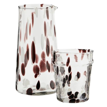 Verre à eau - Blanc/Brun - Madam Stoltz