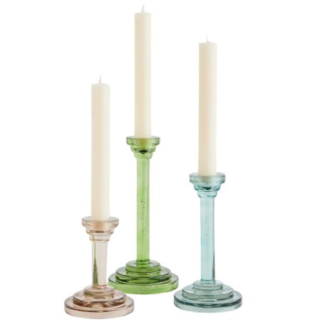 Bougeoirs en verre - Set de 3 - Madam Stoltz
