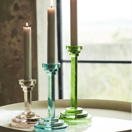 Bougeoirs en verre - Set de 3 - Madam Stoltz