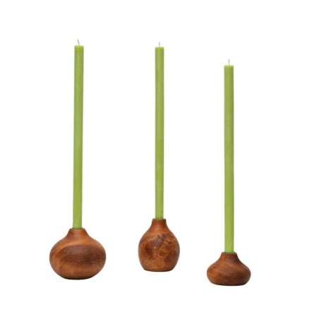 Bougeoir Racine de Teck Thins Dinner L - Original Home