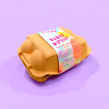 Set de 6 bougies œufs teintées à la main - Pink Stories