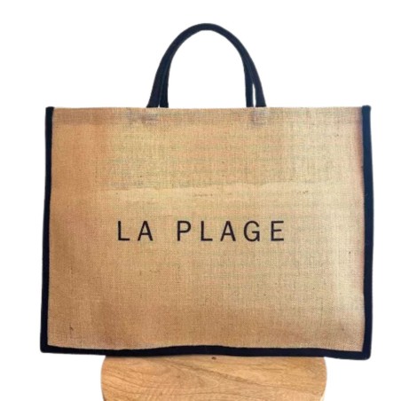 Marcel & Lily - Sac cabas en jute naturelle - La Plage - taille XXL