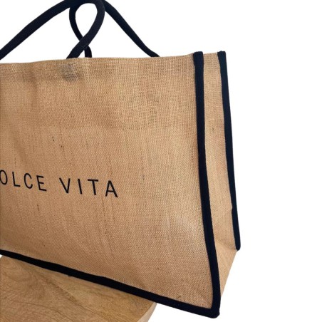 Marcel & Lily - Sac cabas en jute naturelle - Dolce Vita - taille XXL