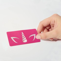 Pochoir Licorne Si Si La Paillette - Tatouage Pailleté Réutilisable