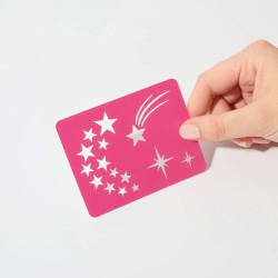 Pochoir Etoiles Si Si La Paillette - Tatouages Pailletés Réutilisables