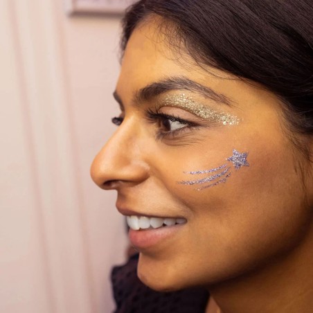 Pochoir Etoiles Si Si La Paillette - Tatouages Pailletés Réutilisables