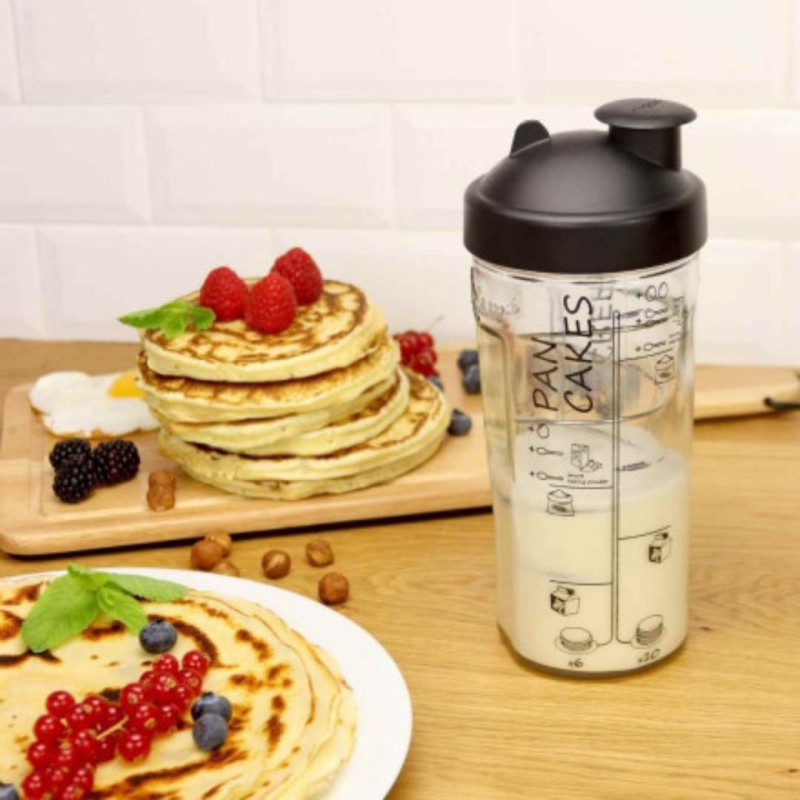 Shaker Vegan – Crêpes, pancakes & gaufres Cookut | Recettes intégrées & anti-grumeaux 