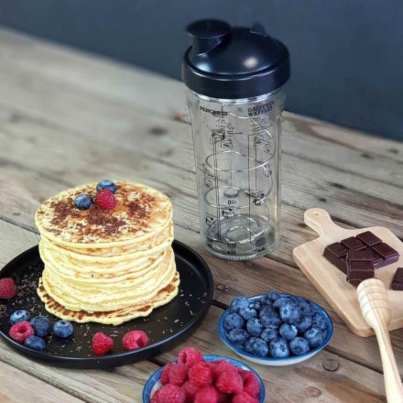 Shaker Vegan – Crêpes, pancakes & gaufres Cookut | Recettes intégrées & anti-grumeaux