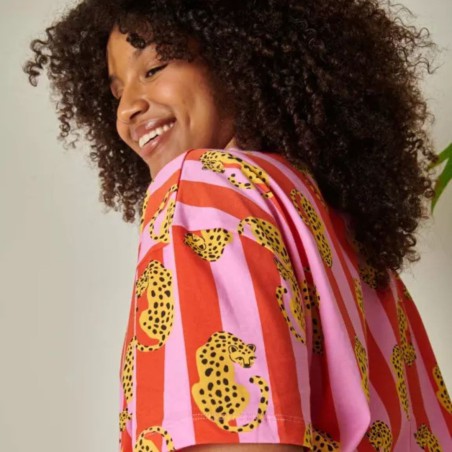 Pyjama Coton Bio - Léo rayures rouges - We Are Jolies