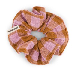 Chouchou Rose in April – Scrunchie coton OEKO‑TEX, made in Portugal 