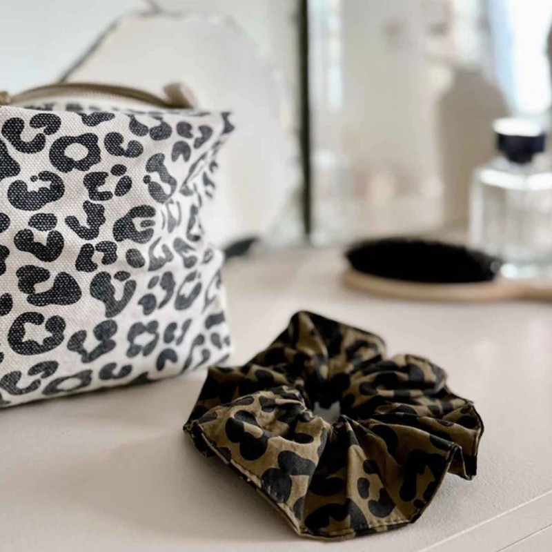 Chouchou Rose in April – Scrunchie coton OEKO‑TEX, made in Portugal