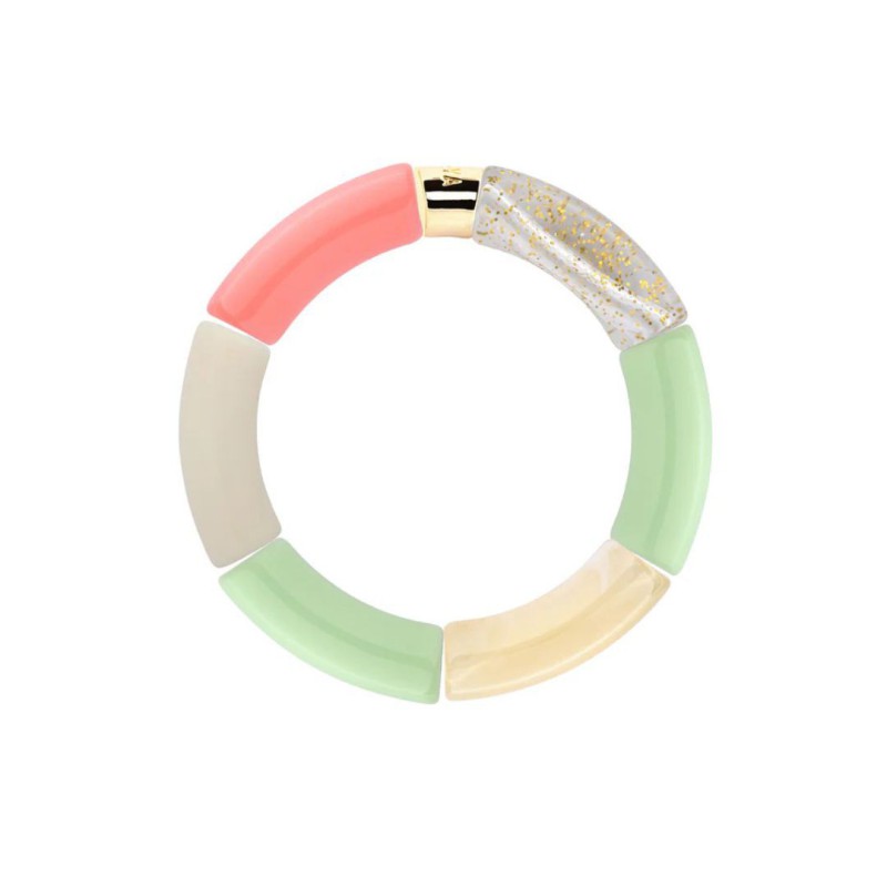 Bracelet Pipoca – Bijou résine ou acrylique & acier doré à l\'or fin – Parabaya