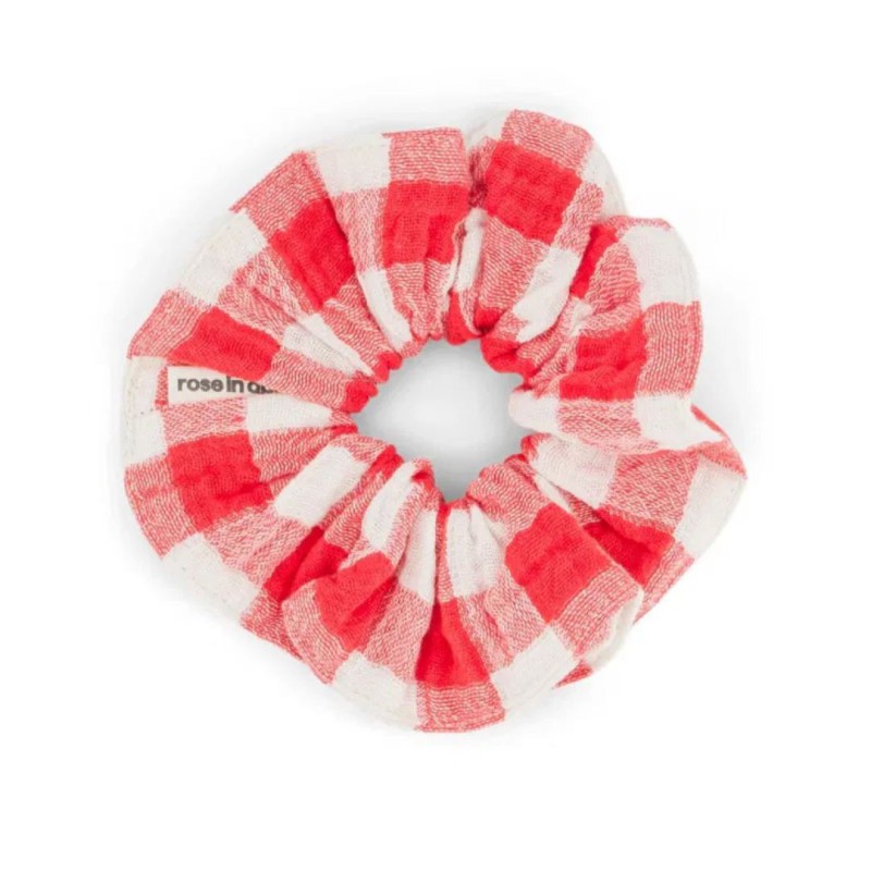 Chouchou Rose in April – Scrunchie coton OEKO‑TEX, made in Portugal 