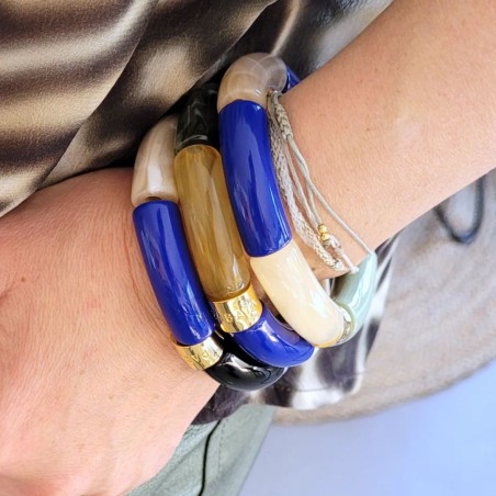 Bracelet Pipoca – Bijou résine ou acrylique & acier doré à l\'or fin – Parabaya