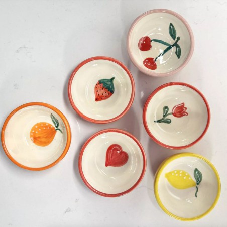 Petit bol en céramique fait main – Motifs andalous émaillés - Kult