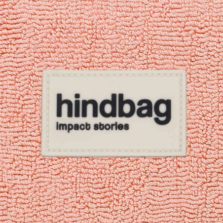 Hindbag - Trousse Léon Éponge Rose Corail en coton bio