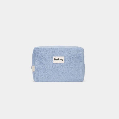 Hindbag - Trousse Léon Éponge Bleu en coton bio