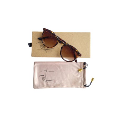 Charly Therapy - Lunettes solaires brunes à monture hexagonale recyclée - Audrey spring