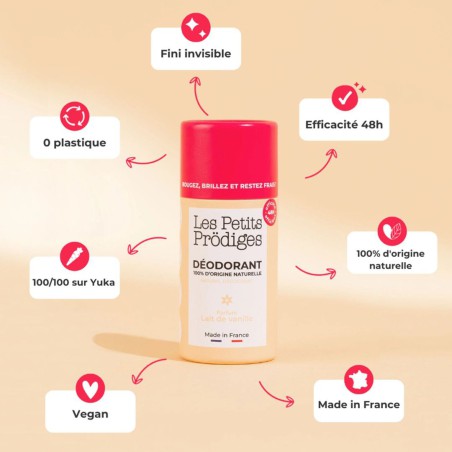 Déodorant naturel vanille - Les Petits Prödiges sans aluminium