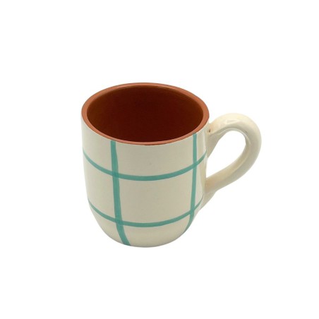 Mug céramique carreaux vert d’eau - A Loja de Ceramica