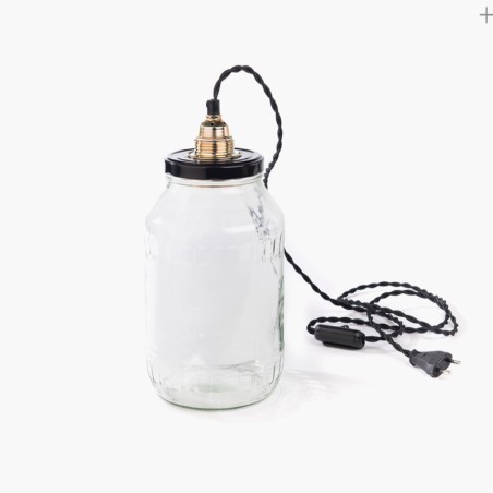 Lampe en bocal à cornichons upcyclée Rescued
