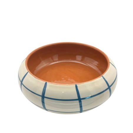 Plat à salade carreaux bleu denim - A Loja de Ceramica