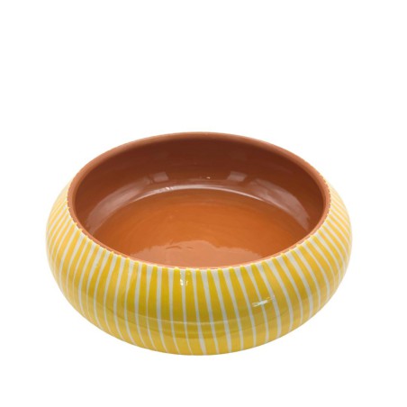 Plat à salade céramique jaune moutarde - A Loja de Ceramica