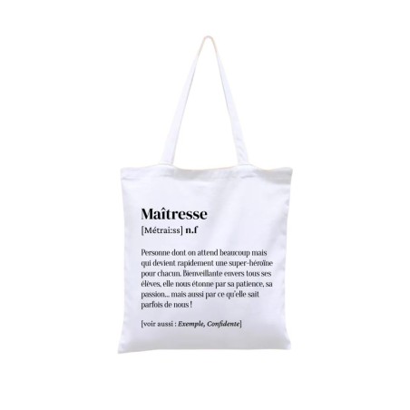 Tote Bag Maîtresses – Coton bio GOTS – Hommage aux enseignantes