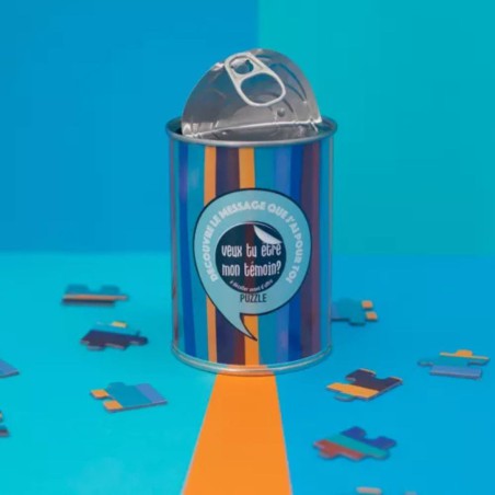 Puzzle à message Veux-tu être mon témoin? - BWAT