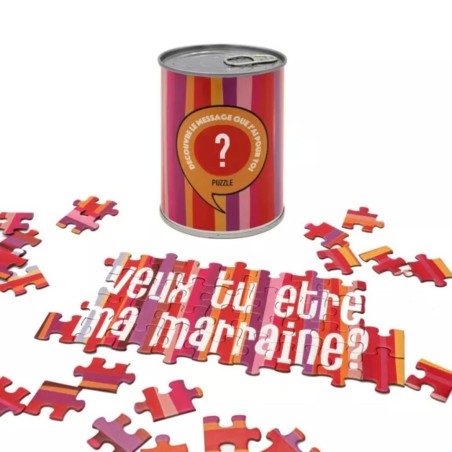Puzzle à message Veux-tu être ma marraine? - BWAT