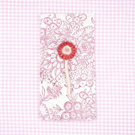 Serviettes en tissu Suzette à Table – Lot de 4 – Coton surcyclé et coloré