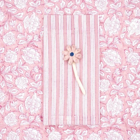 Serviettes en tissu Suzette à Table – Lot de 4 – Coton surcyclé et coloré