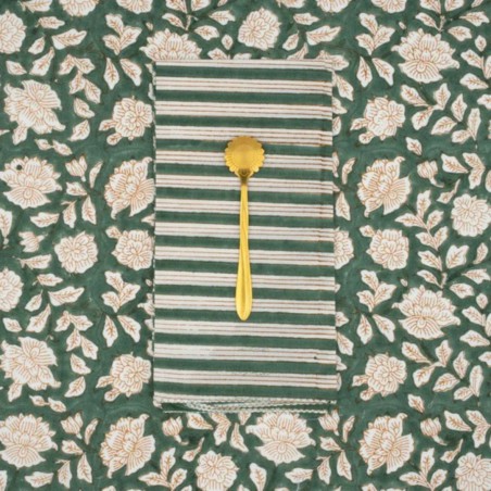 Serviettes en tissu Suzette à Table – Lot de 4 – Coton surcyclé et coloré