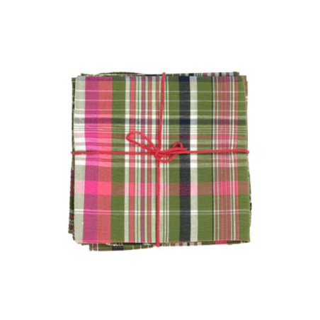 Serviettes en tissu Suzette à Table – Lot de 4 – Coton surcyclé et coloré