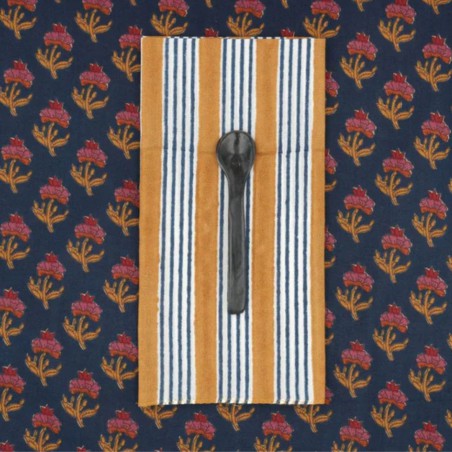 Serviettes en tissu Suzette à Table – Lot de 4 – Coton surcyclé et coloré