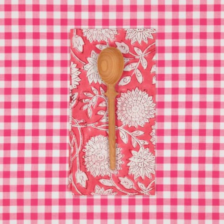 Serviettes en tissu Suzette à Table – Lot de 4 – Coton surcyclé et coloré