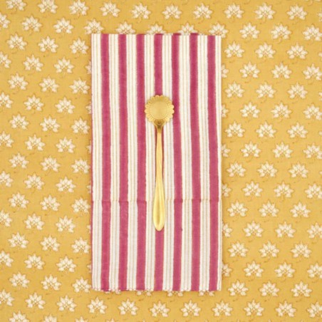 Serviettes en tissu Suzette à Table – Lot de 4 – Coton surcyclé et coloré