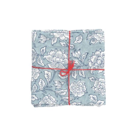 Serviettes en tissu Suzette à Table – Lot de 4 – Coton surcyclé et coloré