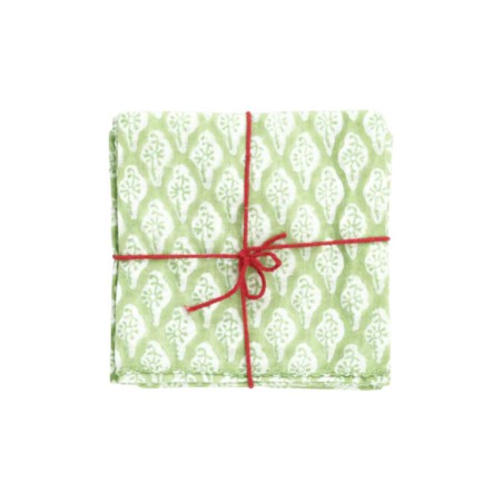 Serviettes en tissu Suzette à Table – Lot de 4 – Coton surcyclé et coloré