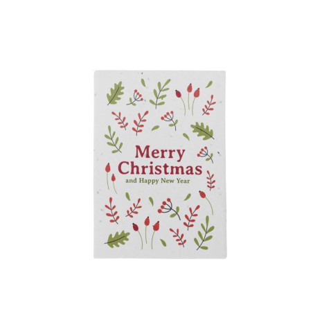 Carte postale à planter Resetea – Noël – Papier recyclé et graines bio