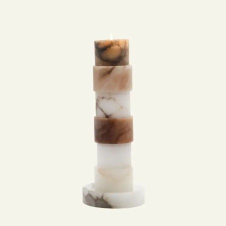 Alabaster Module Stan Editions – Bougeoir modulable en albâtre 7 cm