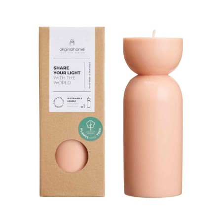 Bougie Tree Candle peach M – Cire Végétale RSPO, Artisanale & Durable – Originalhome