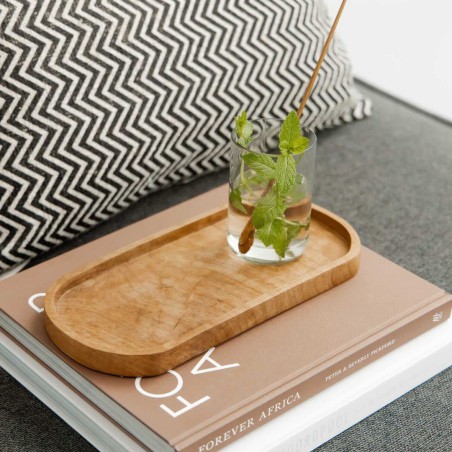 Plateau Ovale Recyclé Teck “Oval Tray Reclaimed S” – Originalhome | Bois Durable & Artisanat